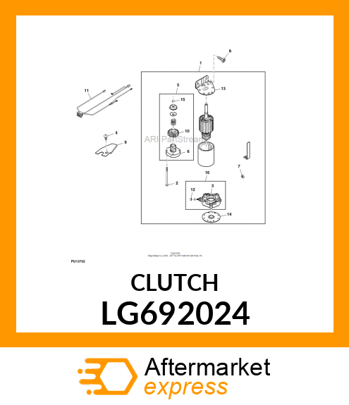 CLUTCH ASSEMBLY, STARTER LG692024