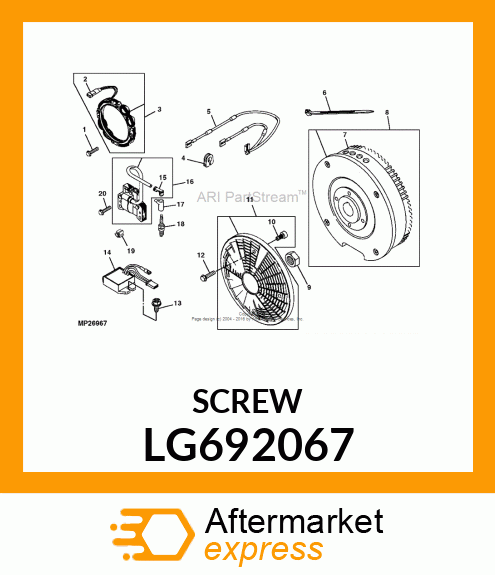 SCREW, PHILLIPS HEX LG692067