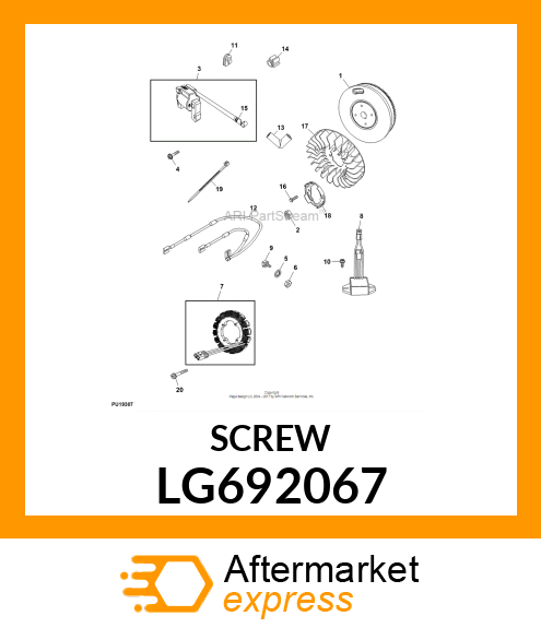 SCREW, PHILLIPS HEX LG692067