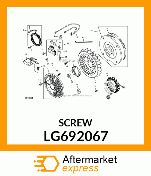 SCREW, PHILLIPS HEX LG692067