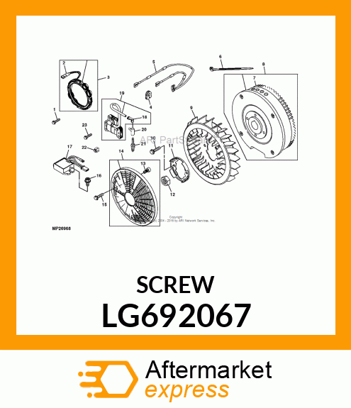 SCREW, PHILLIPS HEX LG692067