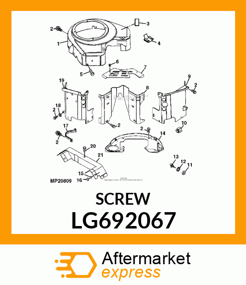 SCREW, PHILLIPS HEX LG692067