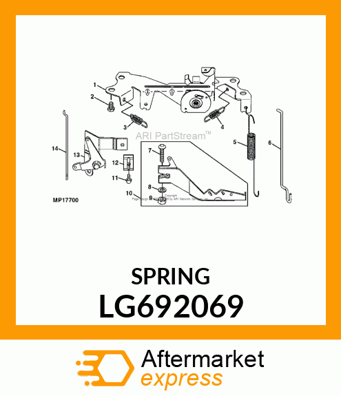 SPRING, GOVERNOR IDLE LG692069