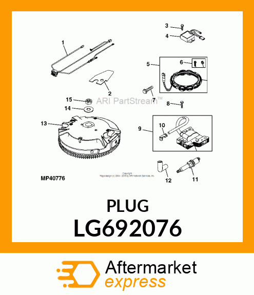 BOOT, SPARK PLUG LG692076