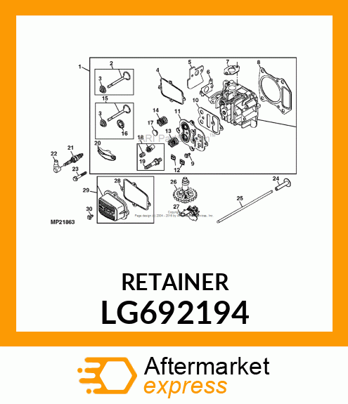 RETAINER, VALVE SPRING LG692194