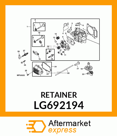 RETAINER, VALVE SPRING LG692194