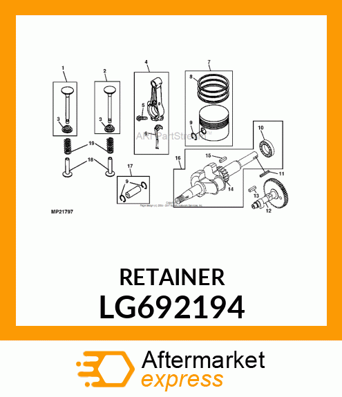 RETAINER, VALVE SPRING LG692194