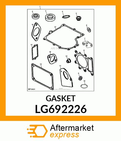 GASKET, CRANKCASE (.015 THICK) LG692226