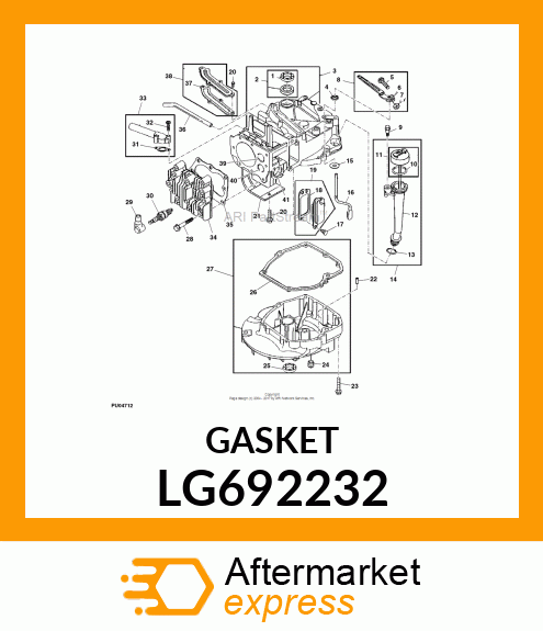 GASKET, CRANKSHAFT LG692232