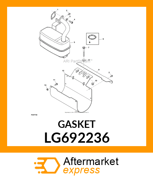 GASKET, GASKET, EXHAUST LG692236