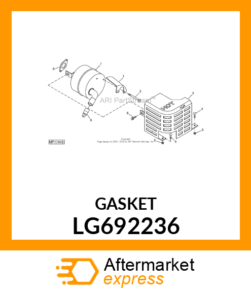 GASKET, GASKET, EXHAUST LG692236