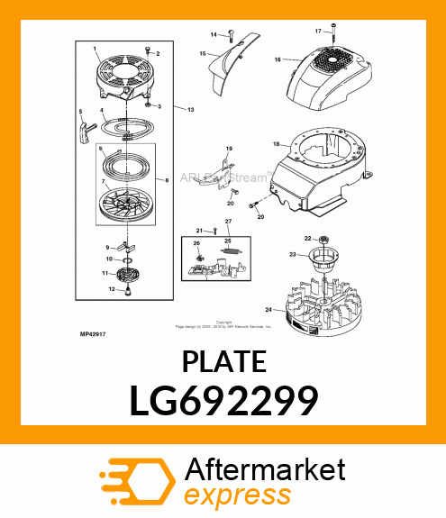 RETAINER, SPRING LG692299