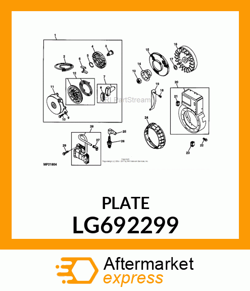 RETAINER, SPRING LG692299