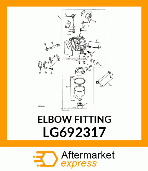 FITTING, 90 DEGREE ELBOW LG692317