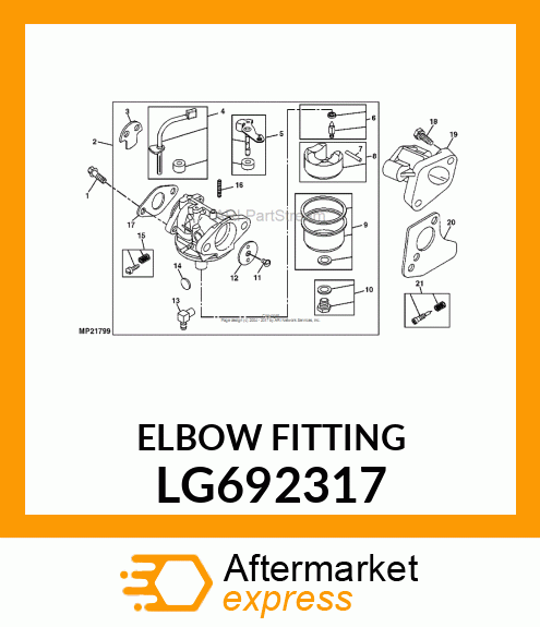 FITTING, 90 DEGREE ELBOW LG692317