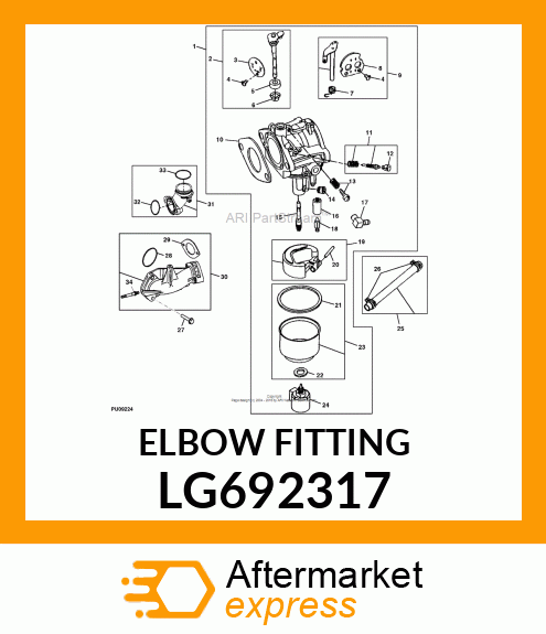 FITTING, 90 DEGREE ELBOW LG692317