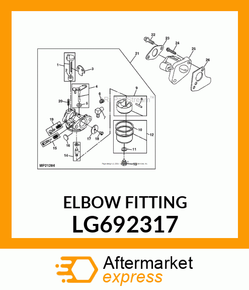 FITTING, 90 DEGREE ELBOW LG692317