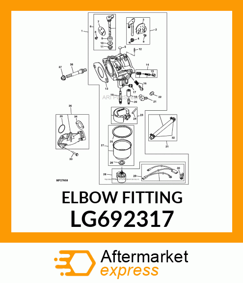 FITTING, 90 DEGREE ELBOW LG692317