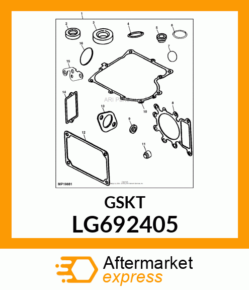 GASKET, CRANKCASE (.009 THICK) LG692405