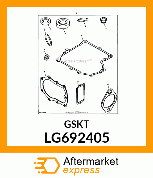 GASKET, CRANKCASE (.009 THICK) LG692405