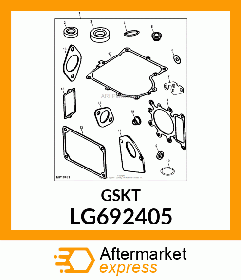 GASKET, CRANKCASE (.009 THICK) LG692405