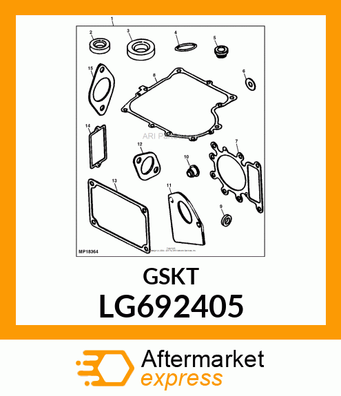 GASKET, CRANKCASE (.009 THICK) LG692405