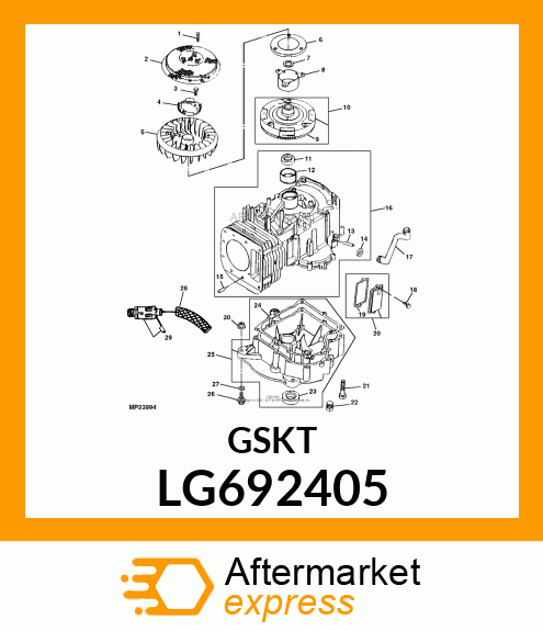 GASKET, CRANKCASE (.009 THICK) LG692405