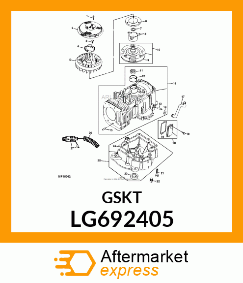 GASKET, CRANKCASE (.009 THICK) LG692405