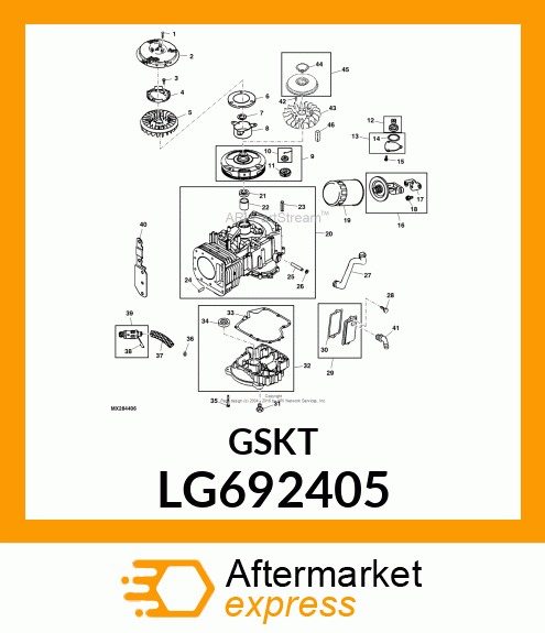 GASKET, CRANKCASE (.009 THICK) LG692405