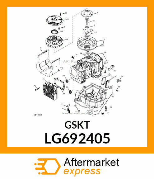 GASKET, CRANKCASE (.009 THICK) LG692405