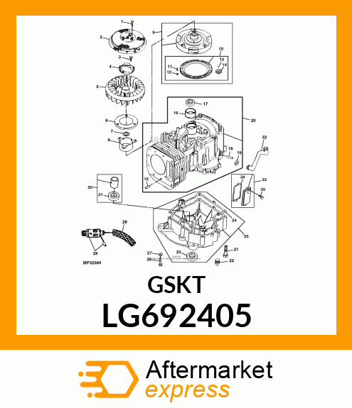 GASKET, CRANKCASE (.009 THICK) LG692405