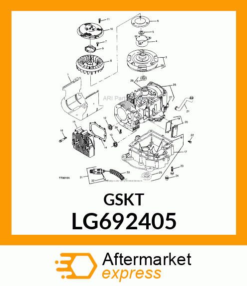 GASKET, CRANKCASE (.009 THICK) LG692405