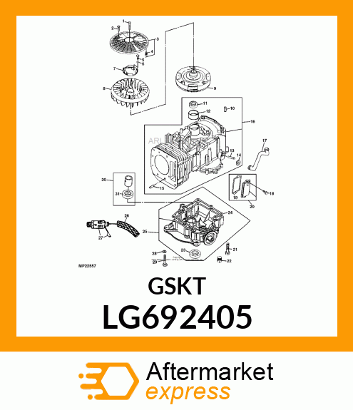 GASKET, CRANKCASE (.009 THICK) LG692405