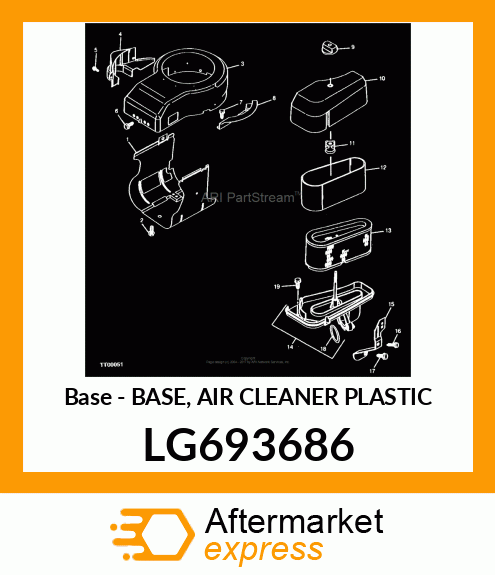 Base - BASE, AIR CLEANER PLASTIC LG693686