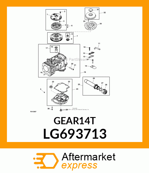 STARTER, PINION (STEEL) LG693713