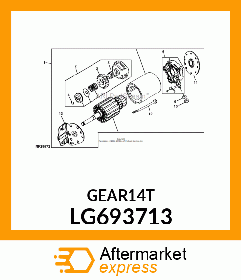 STARTER, PINION (STEEL) LG693713