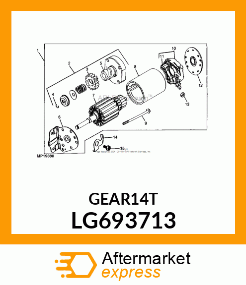 STARTER, PINION (STEEL) LG693713