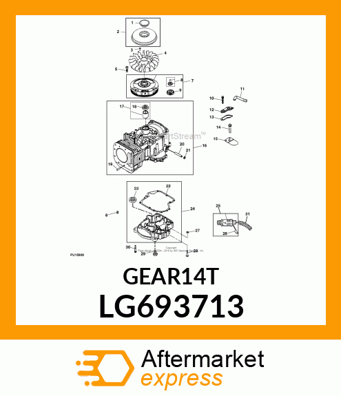 STARTER, PINION (STEEL) LG693713