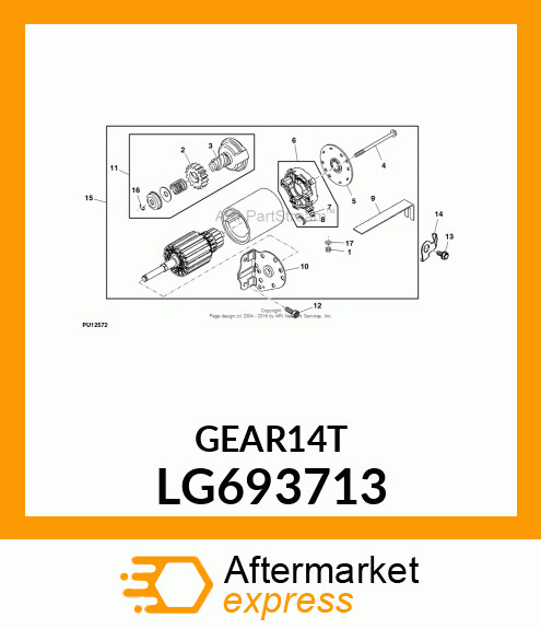 STARTER, PINION (STEEL) LG693713