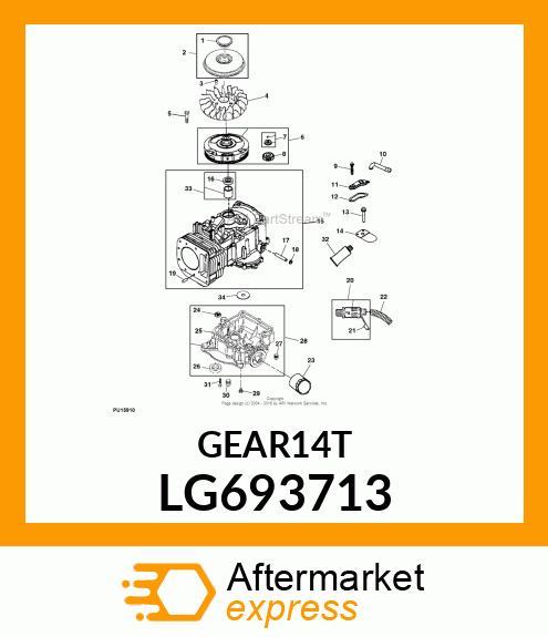 STARTER, PINION (STEEL) LG693713