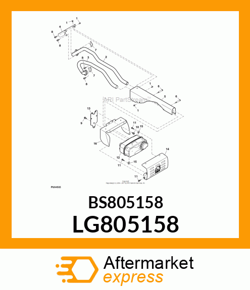 BOLT, MUFFLER M8 X 20 LG LG805158