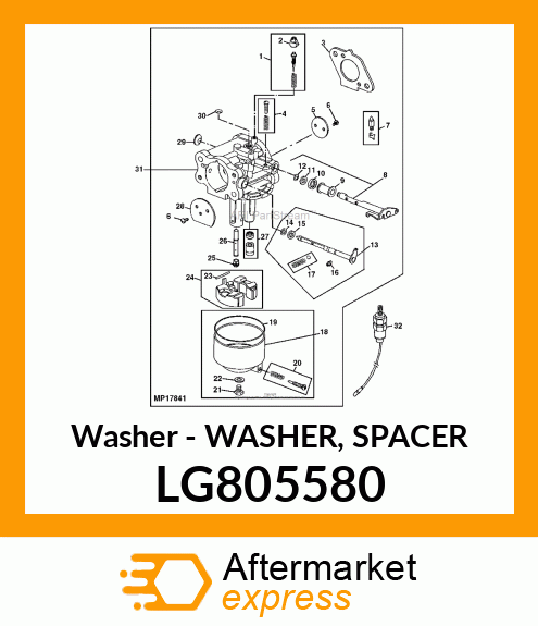 Washer - WASHER, SPACER LG805580