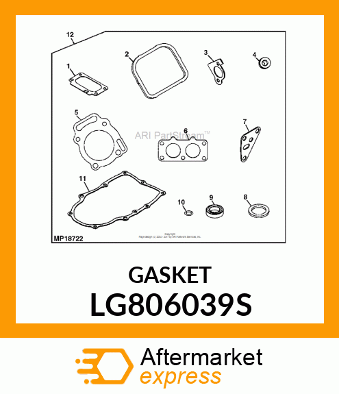 GASKET, ROCKER COVER LG806039S