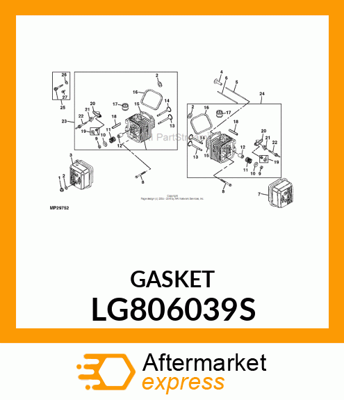 GASKET, ROCKER COVER LG806039S