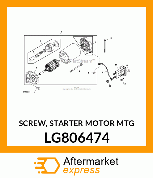 SCREW, STARTER MOTOR MTG LG806474