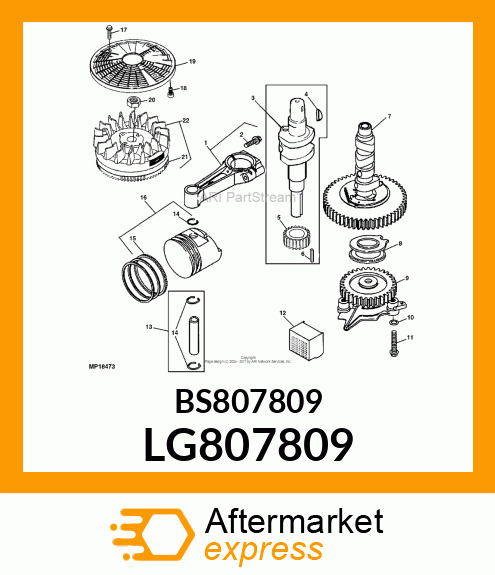 KIT, PISTON,PISTON RINGS,PISTON PIN LG807809