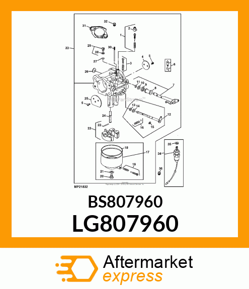 NOZZLE, CARBURETOR LG807960