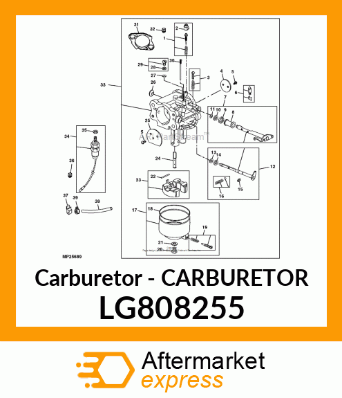 Carburetor - CARBURETOR LG808255