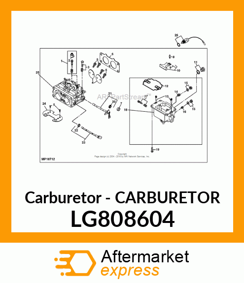 Carburetor - CARBURETOR LG808604