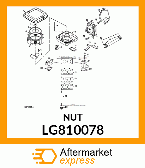 Nut - NUT, HEX. LG810078